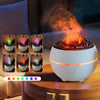 3D Flame Air Humidifier Diffuser Ultrasonic Colorful Lamp Volcano Essential Oil Aroma Diffuser With Flame Effect