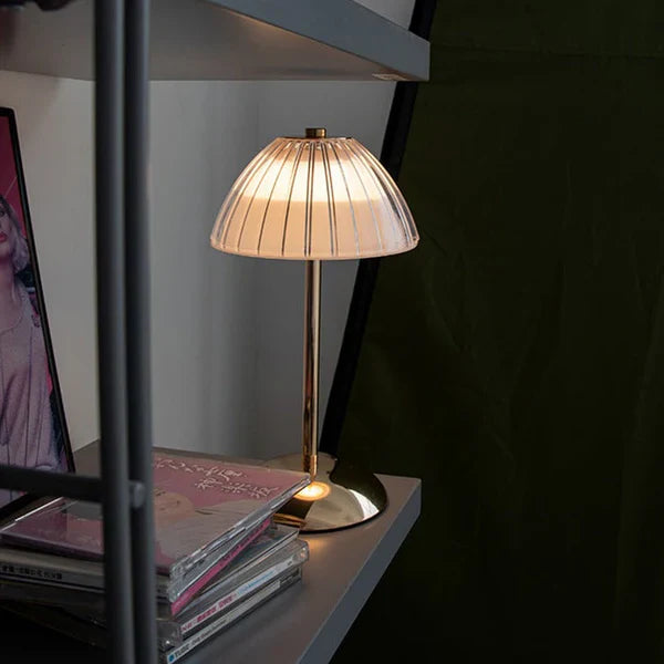 Crystal Brass Base Rechargeable Table Lamp