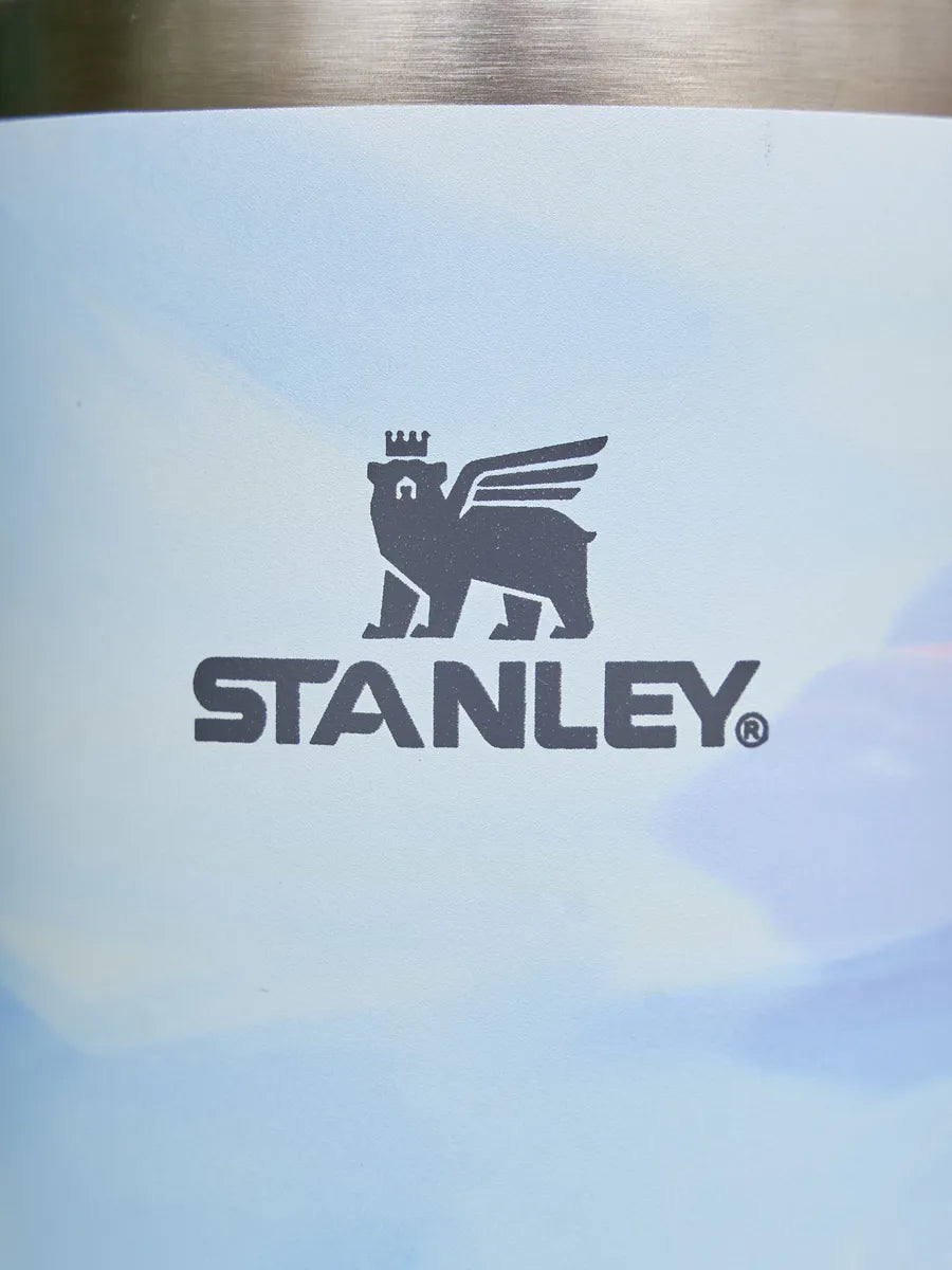 Stanley logo on a metallic surface