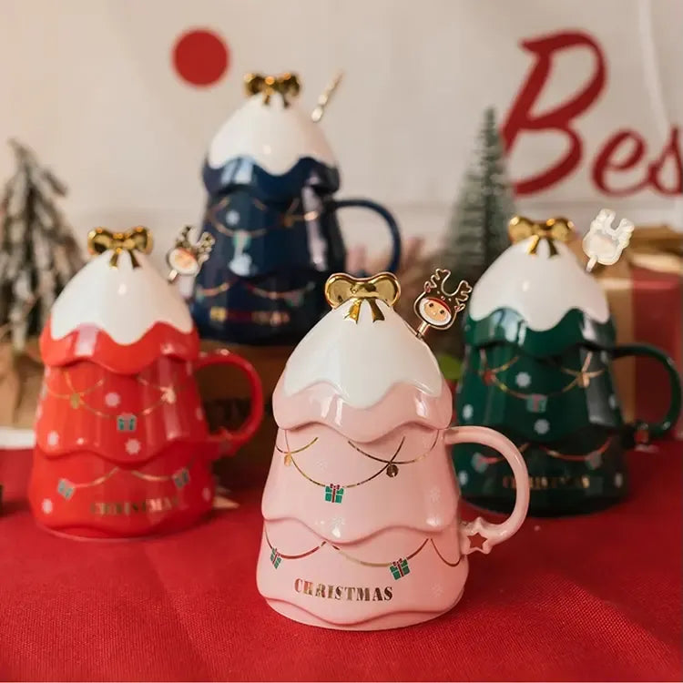 Christmas Tree Coffee Bow Mug