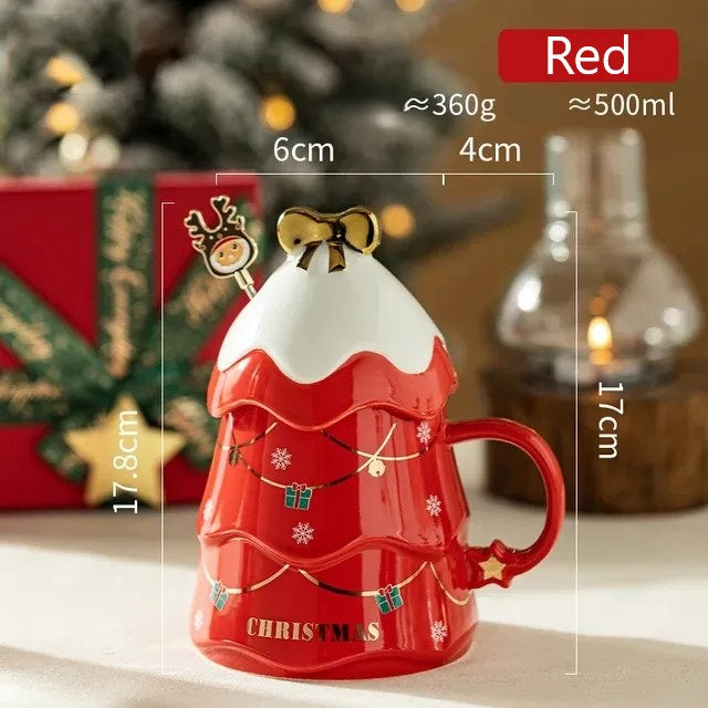 Christmas Tree Coffee Bow Mug