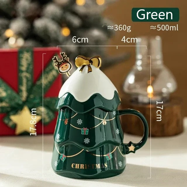 Christmas Tree Coffee Bow Mug