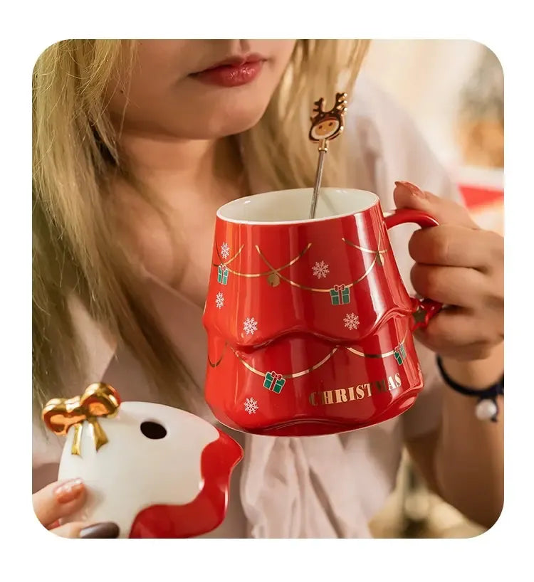 Christmas Tree Coffee Bow Mug