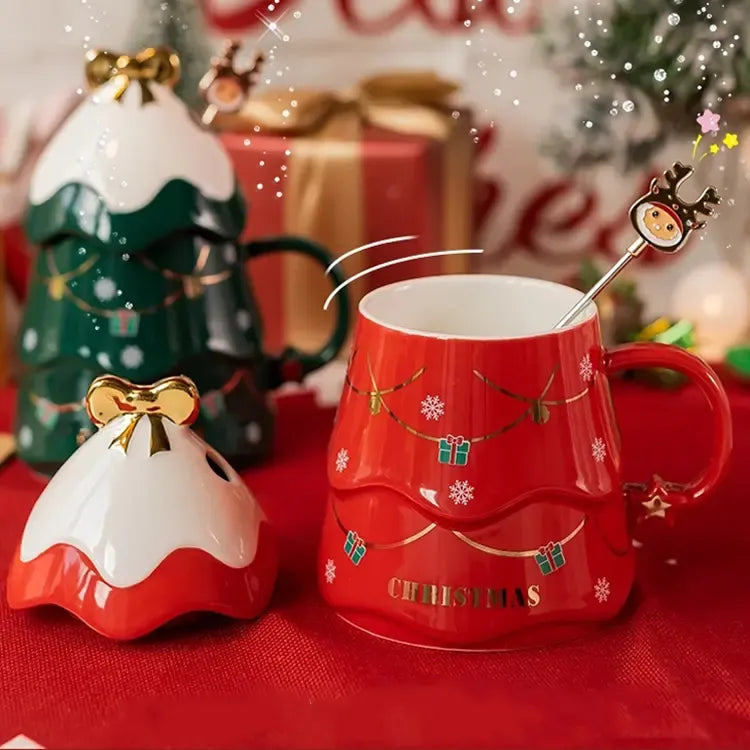 Christmas Tree Coffee Bow Mug