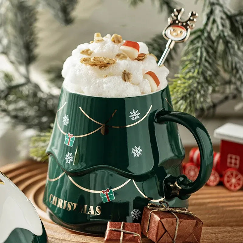 Christmas Tree Coffee Bow Mug