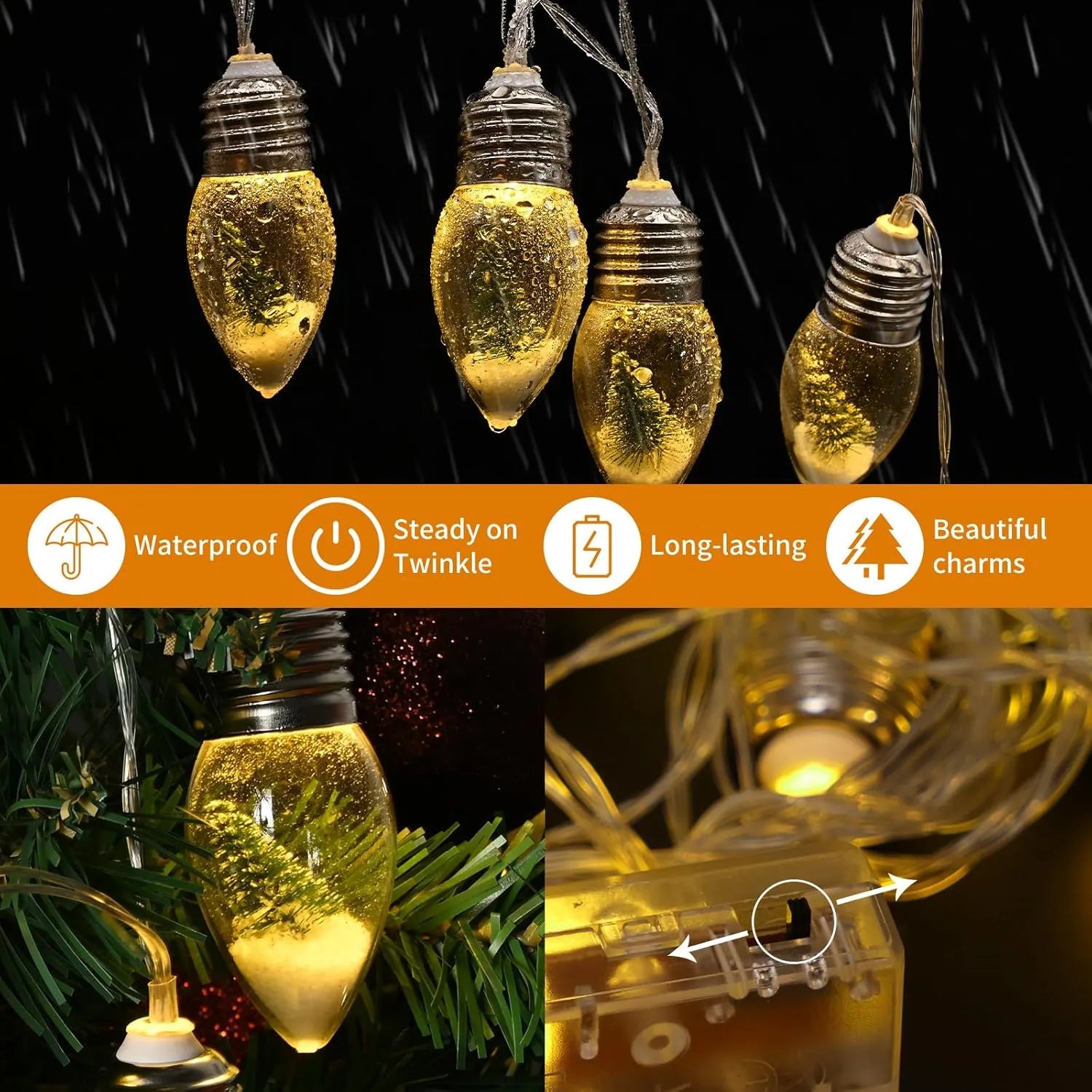 Christmas Tree Snow Globe LED Light