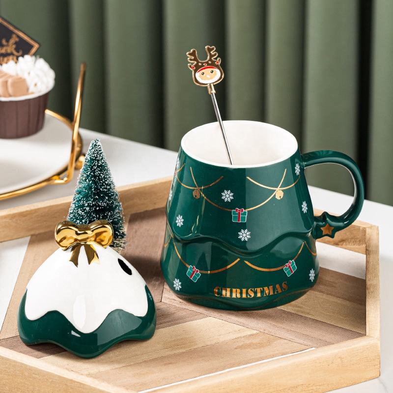 Christmas Tree Coffee Bow Mug