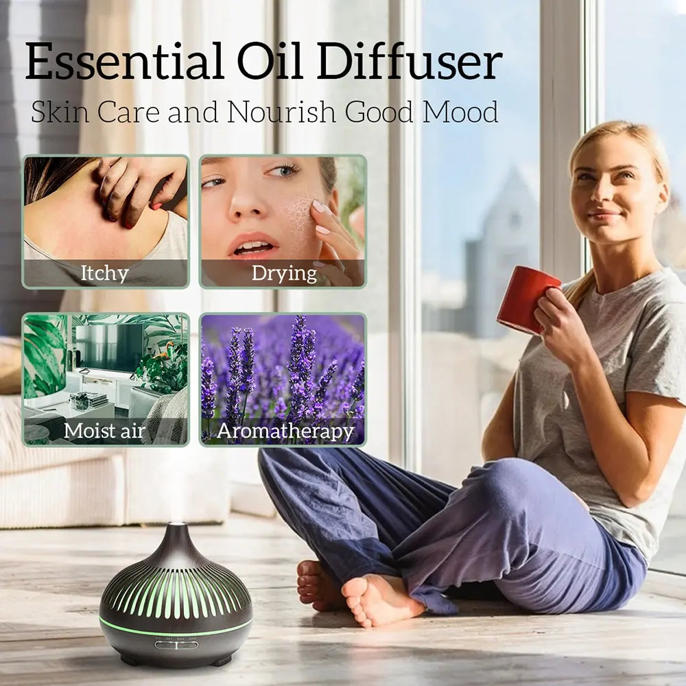 Cool Mist Ultrasonic Air Humidifier and Essential Oil Diffuser