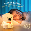 Adorable Bear-shaped night light made from soft silicone, perfect for home decor