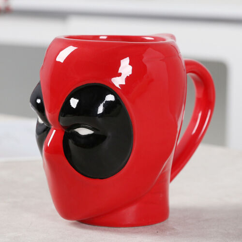 Close-up of the Deadpool Mug, showcasing its intricate detailing and generous 500ml capacity for your favorite beverages