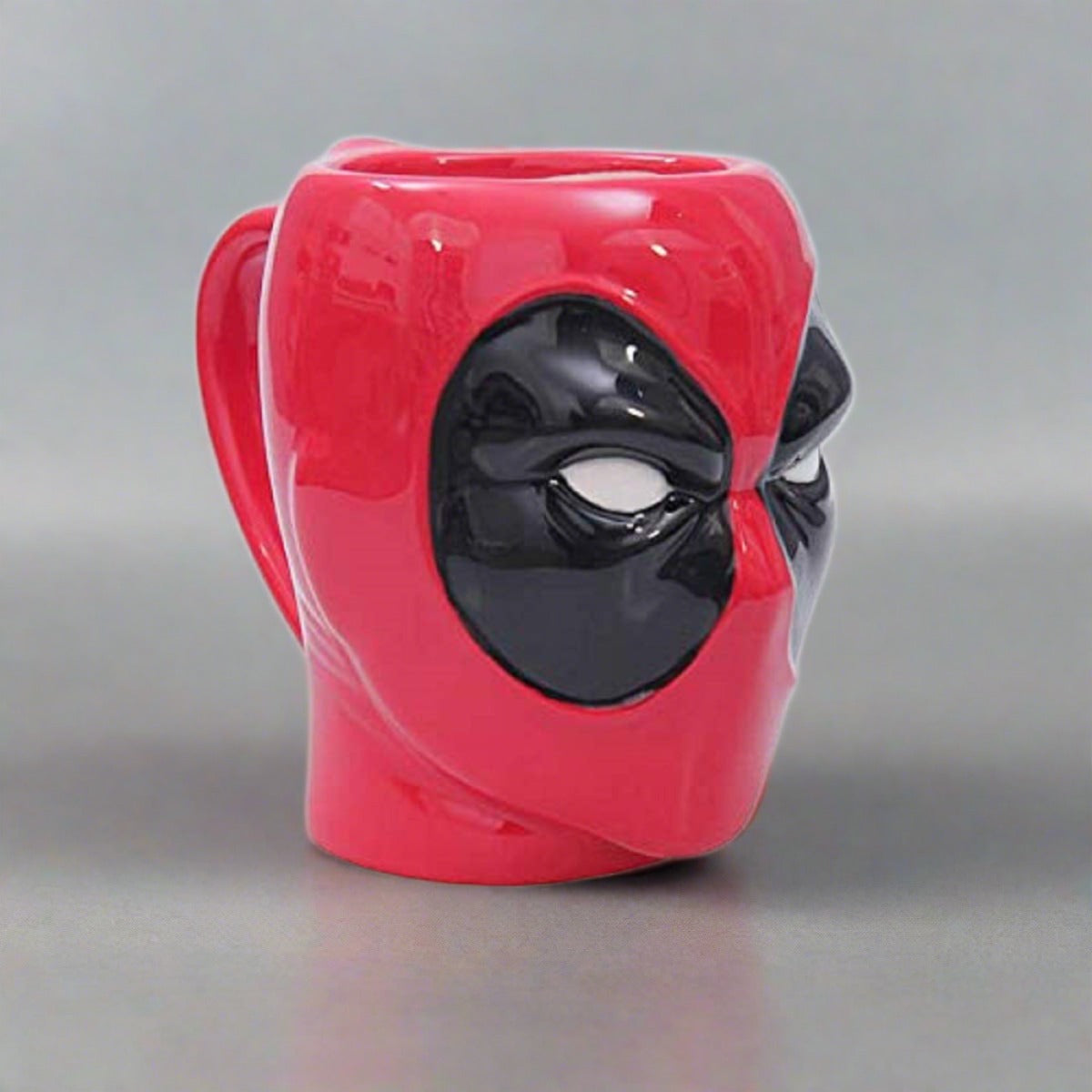 Detailed shot of the Deadpool Mug, emphasizing its durable ceramic construction and easy-to-care-for design