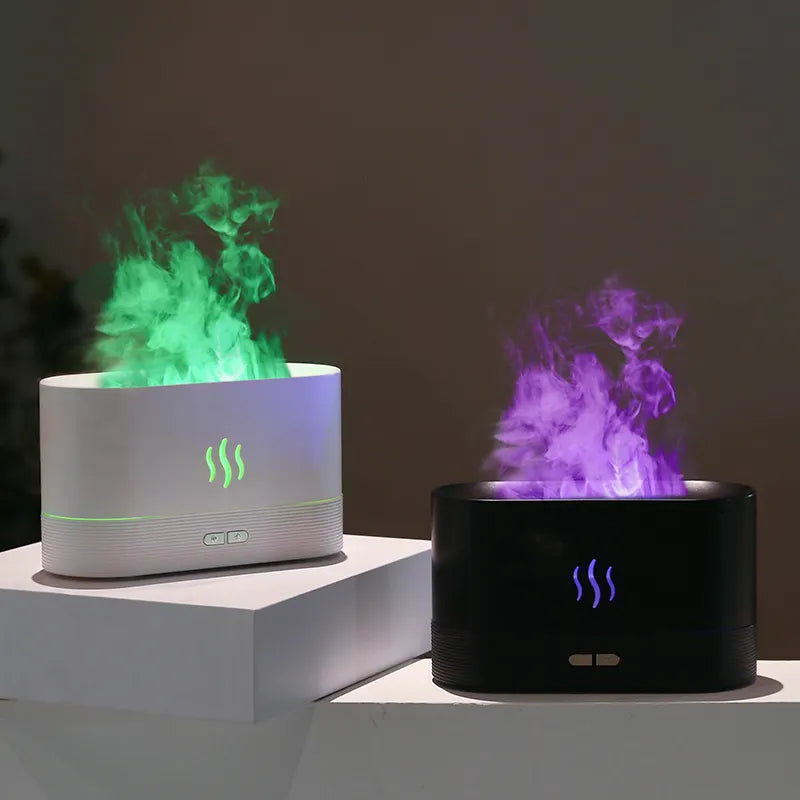 Electric Aroma Flames Air Humidifier and Essential Oil Diffuser