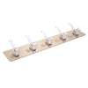 Five Rows Wall Rack Coat Wall Mounted Plastic Hook Rack No Trace Self Adhesive Hook Clothes Hooks