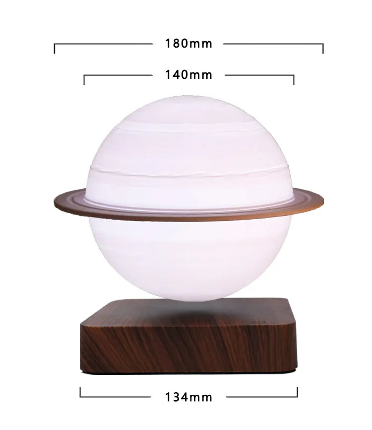 Close-up of the Saturn Lamp's celestial design