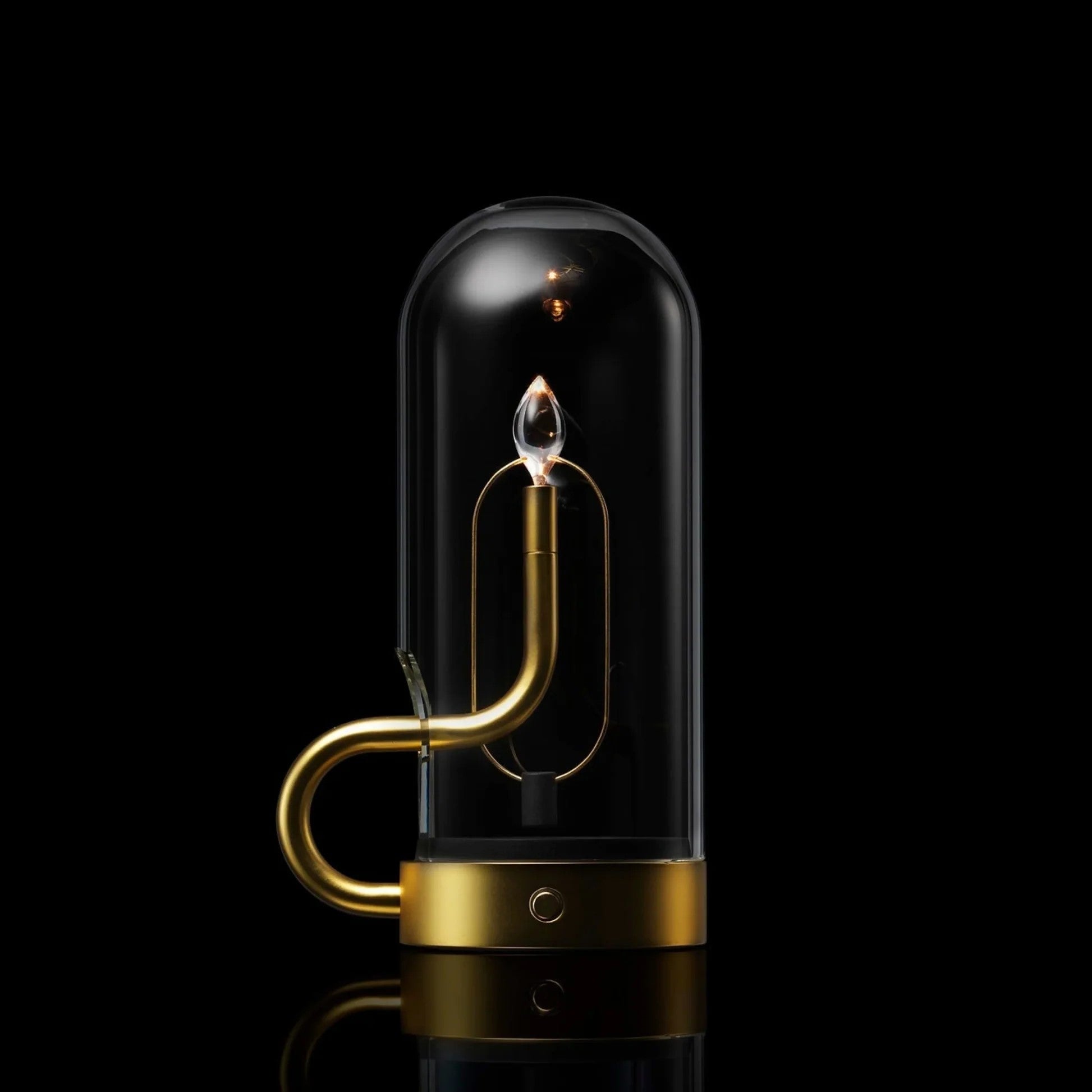 Lumina Magnetic Swinging Flame Glass Shade Candle Lamp - LMP 1802