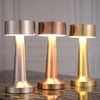 Modern Portable LED Table Lamp in Sleek Gold, Silver and Rose Gold Finish