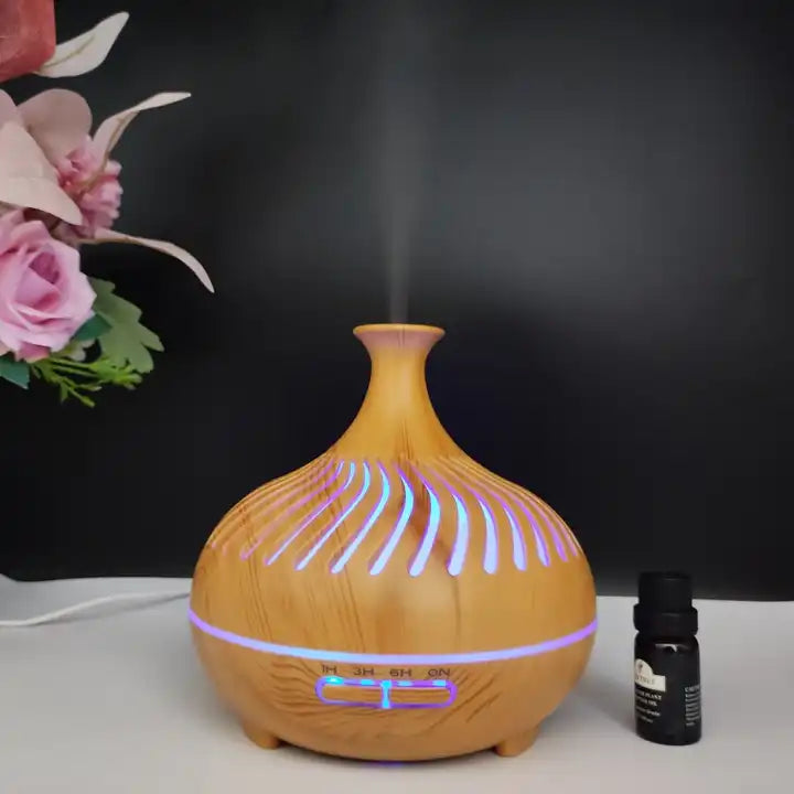 Portable 500ml Electric Cool Mist 7 Colors Night Light Essential Oil Aroma Diffuser with Remote Control