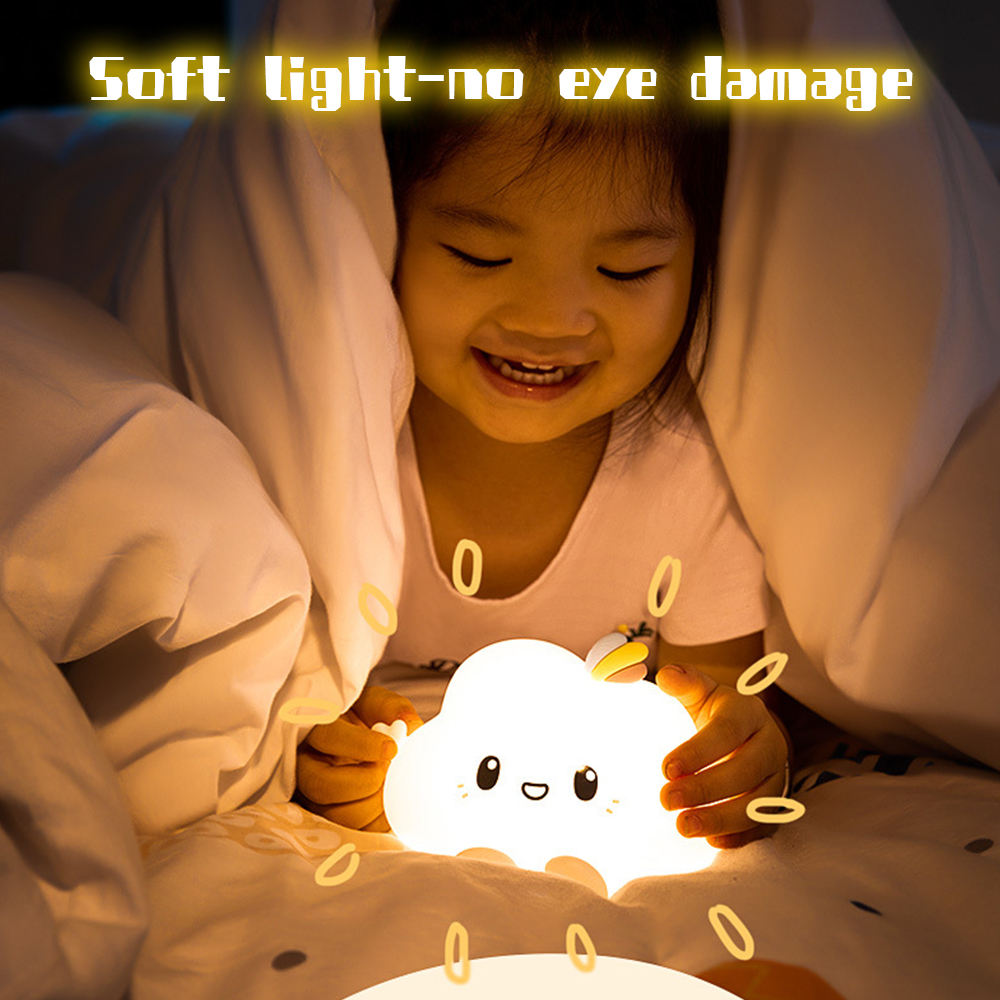 Rechargeable Night Light with micro USB cord, cordless and portable design.