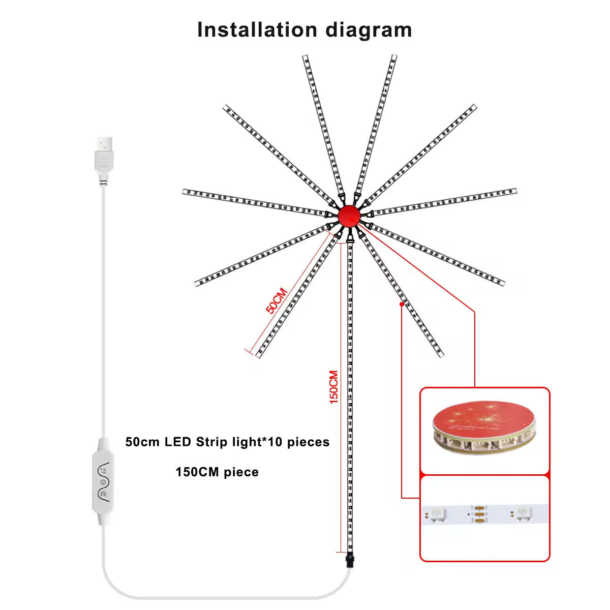 Smart Firework LED Lights