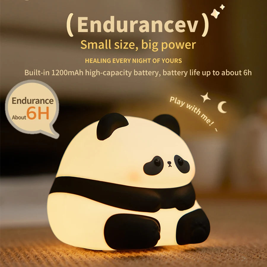 Squishy Shy Panda Lamp