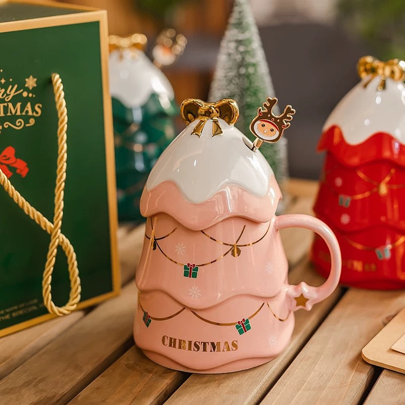 Christmas Tree Coffee Bow Mug