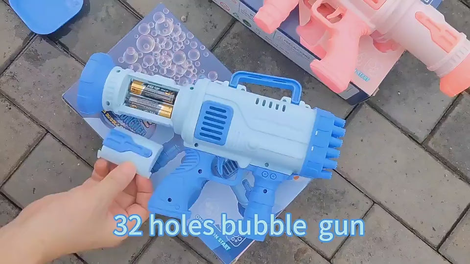 32 Holes Automatic Bubble Machine Bubble Gun