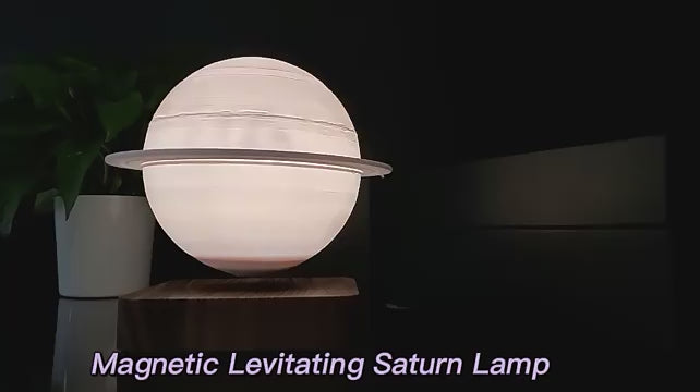 Saturn Lamp casting a soft light in a cozy corner
